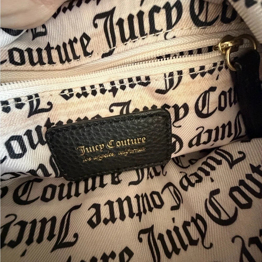 🖤💗Juicy Couture Black Quilted Mini Backpack with Pink, Lime & Mint Stripes